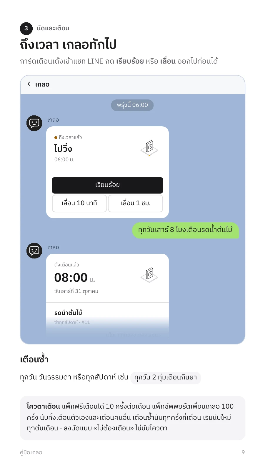 คู่มือเกลอ หน้า 9: เมื่อถึงเวลาเตือน